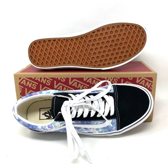 Vans Old Skool Low Top mens Size Blue Black Tie Dye Skateboarding VN0A5AO96GF - Picture 3 of 12